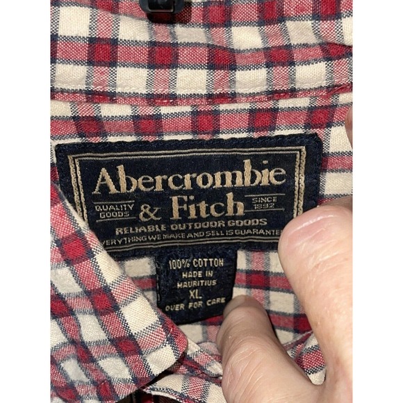 Abercrombie & Fitch Men's Button Down Plaid Shirt Long Sleeve Multicolor Size XL - Picture 3 of 7